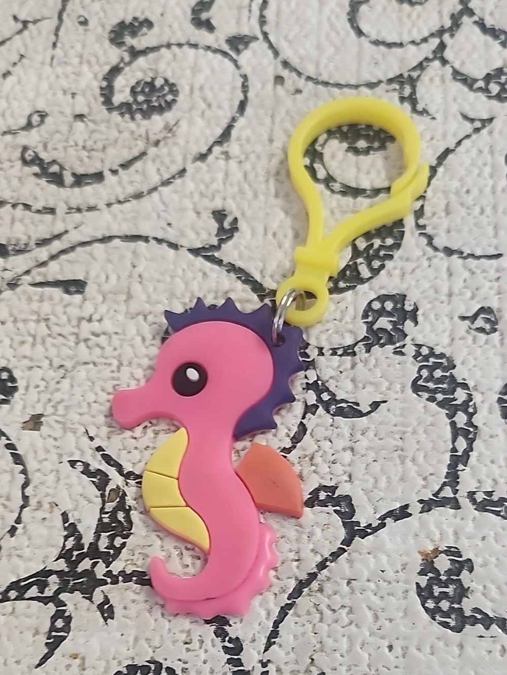 Pink Seahorse Keychain / Bag Charm